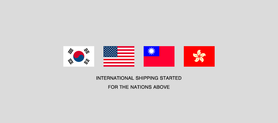 We started international shipping for 4 areas.